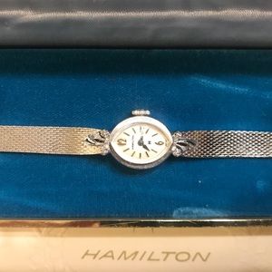 Vintage Deadstock Hamilton WG & Dia watch